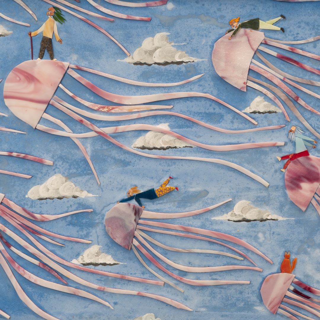Opera di Barberini con meduse volanti con sopra delle persone.